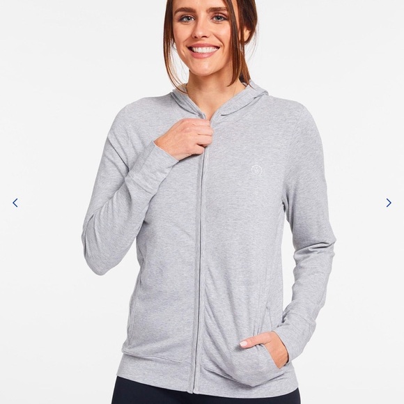 Women's Grey Hoodie by Solbari - Picture 2 of 9